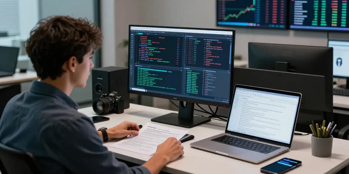 Expert recovering stolen cryptocurrency using blockchain data analysis in a modern office.