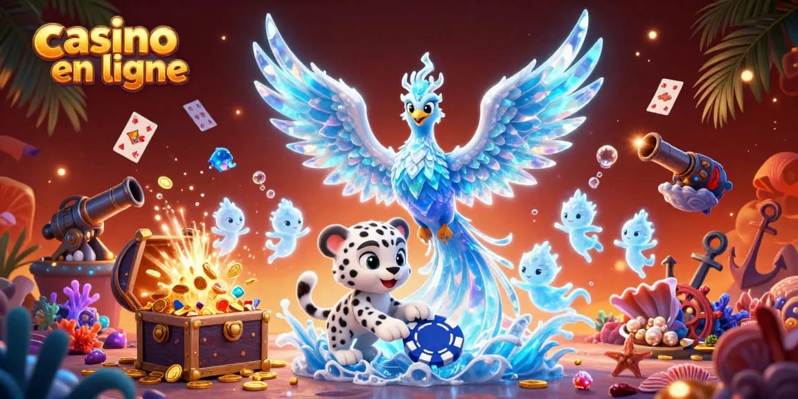 Des jeux captivants dans un casino en ligne avec une illustration de personnages fantastiques.