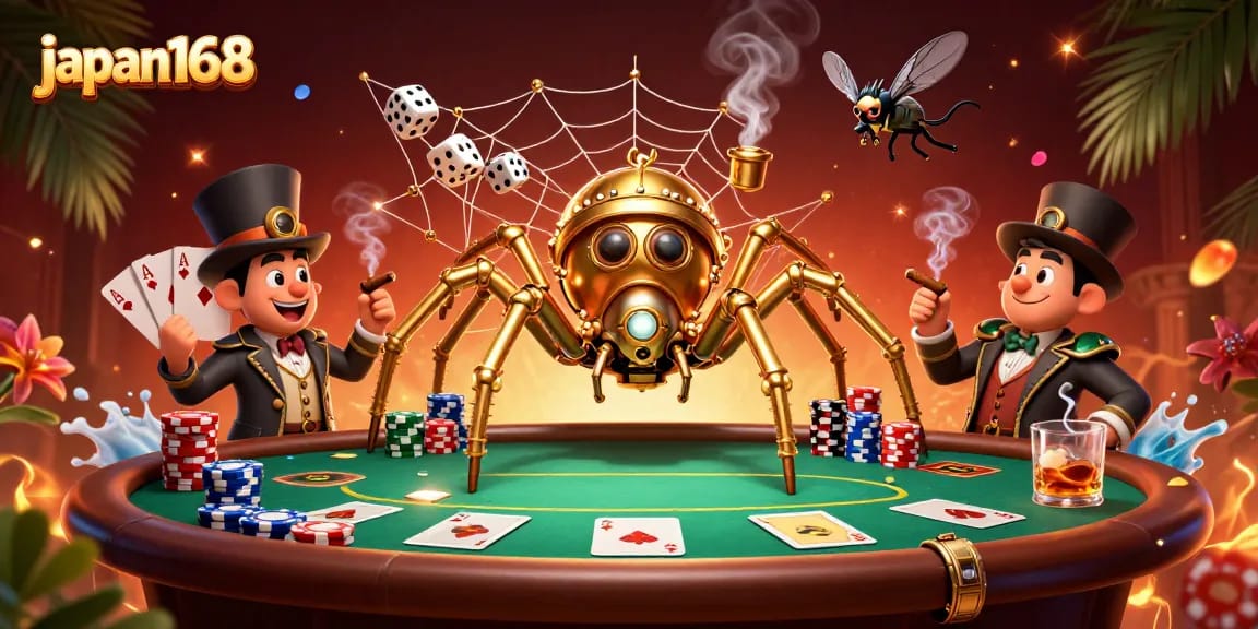 Experience thrilling gameplay at Japan168 with a mesmerizing steampunk-themed casino scene.