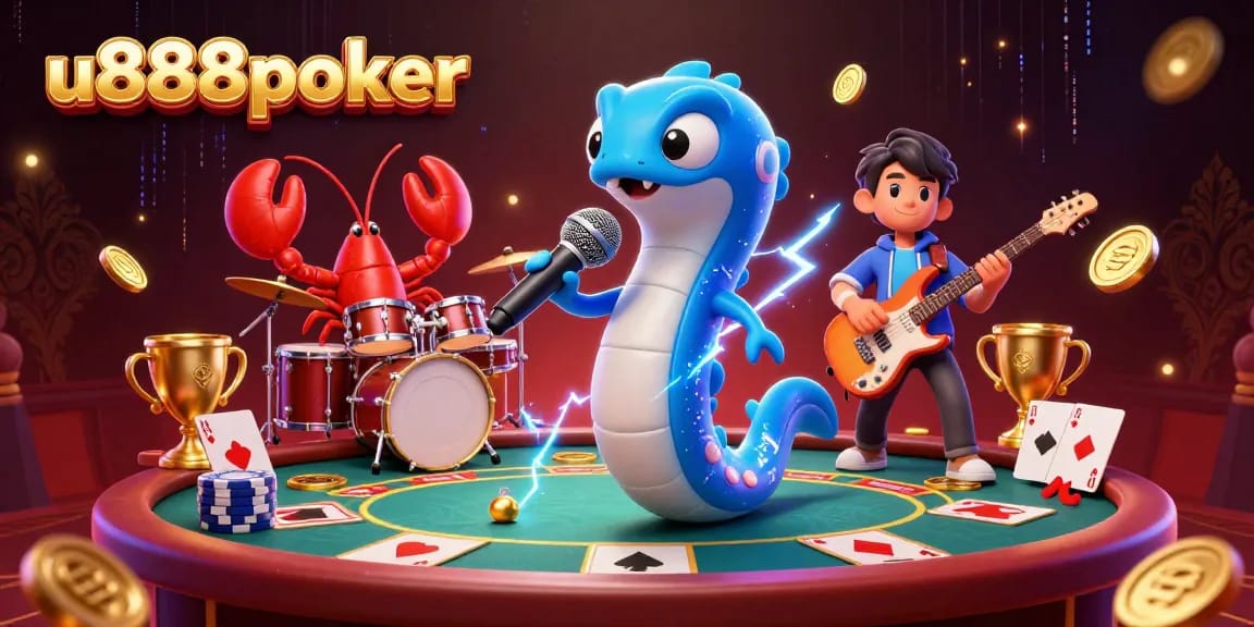 Experience thrilling gameplay at u888poker with our vibrant underwater casino illustration.