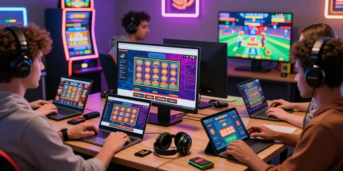 Exciting online gaming at tempototo, showcasing diverse players enjoying casino games and vibrant graphics in a lively atmosphere.