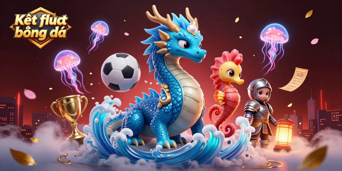 Experience real-time Kết quả bóng đá with a magical 3D scene full of vibrant elements.