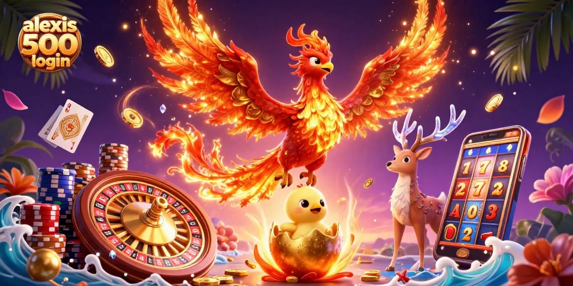 Experience the thrill of alexis 500 login with cascading coins and mystical elements in this dynamic casino scene.