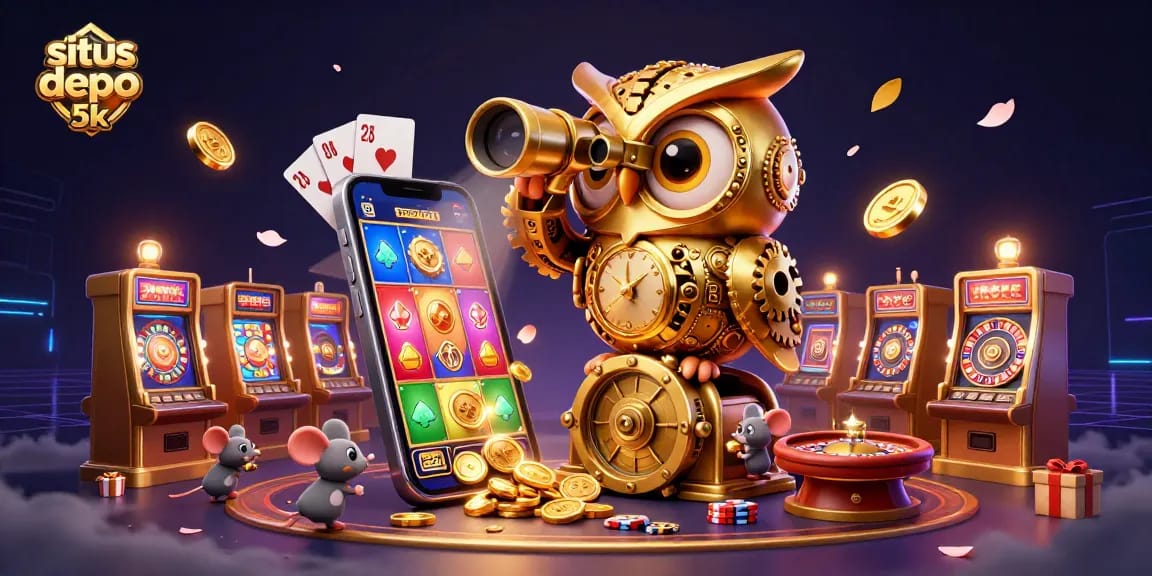 Permainan seru di situs depo 5k dengan slot mesin revolusi dan koin emas yang berlimpah.