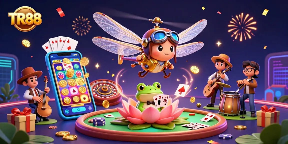 Experience thrilling gameplay at TR88 with vibrant characters and dynamic casino elements.