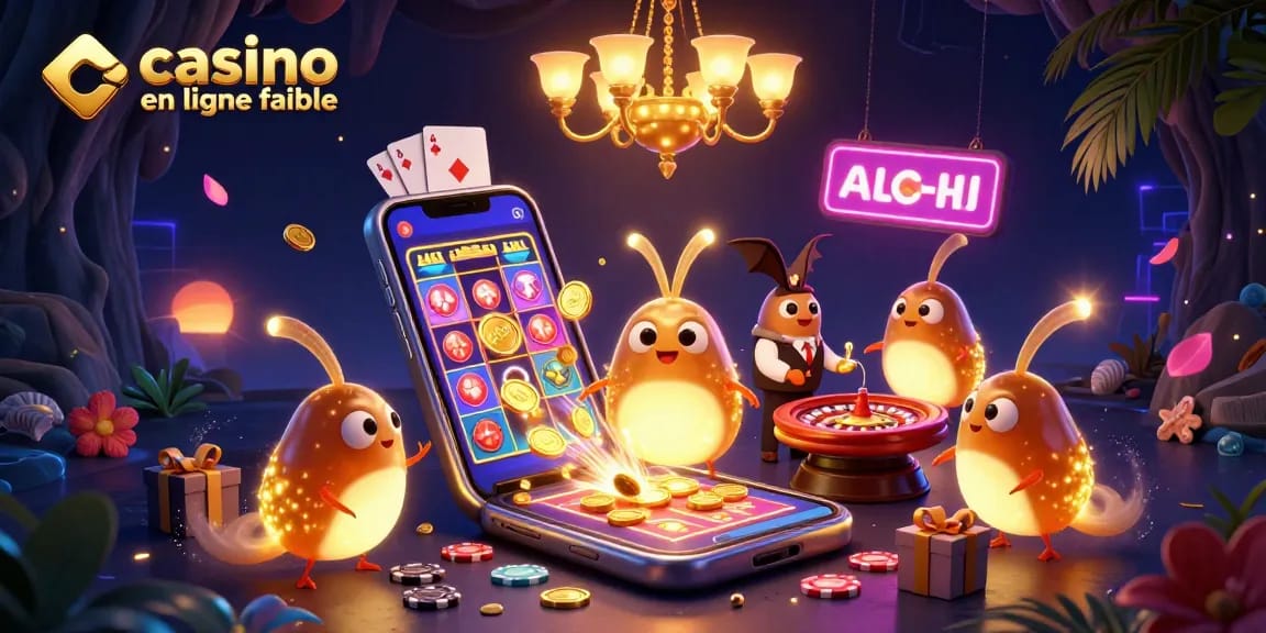 Jouer au casino en ligne fiable avec des jeux colorés, des lumières scintillantes et un dealer en direct.