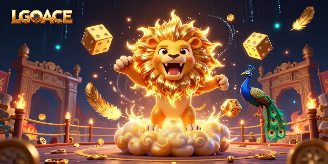 Experience excitement at LGOACE with vibrant 3D casino characters and dynamic elements.
