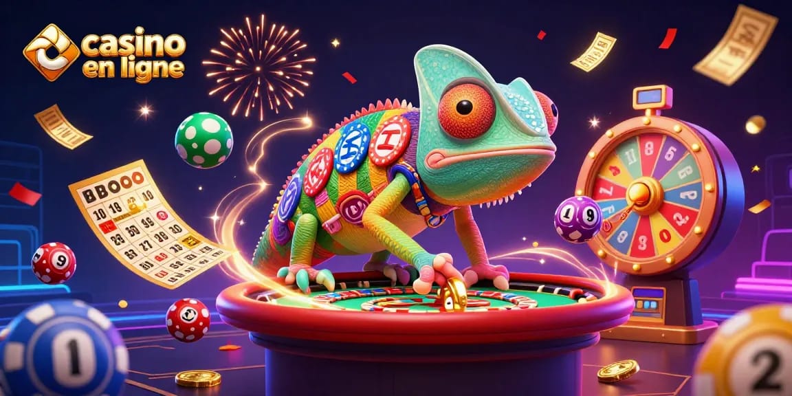 Profitez d'une expérience immersive dans un casino en ligne vibrant avec des éléments ludiques.