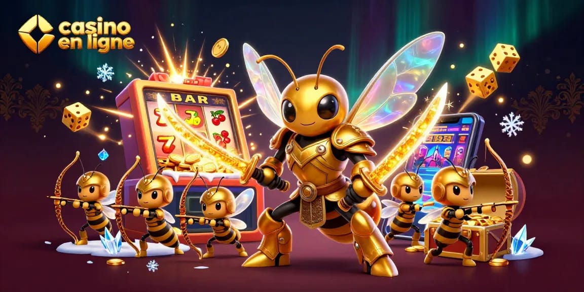 Jouez sur un casino en ligne avec notre illustration dynamique des jeux casino.