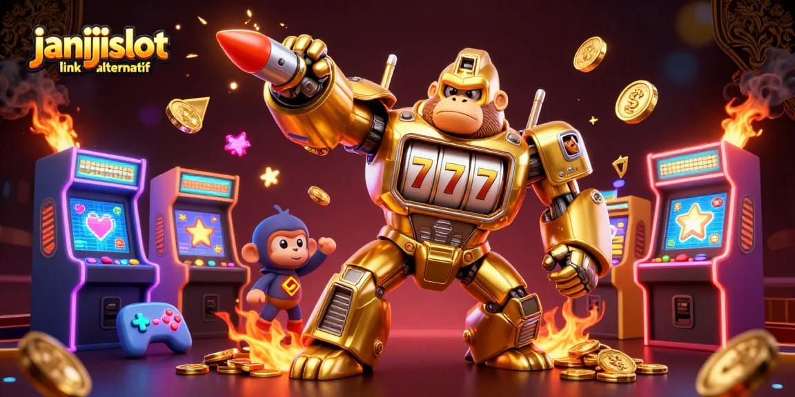 Engage with the thrilling janjislot link alternatif through dynamic 3D casino art featuring vibrant gaming elements.