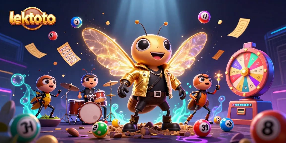 Lektoto lottery game scene featuring dynamic 3D characters and vibrant colorful elements enhancing gaming excitement