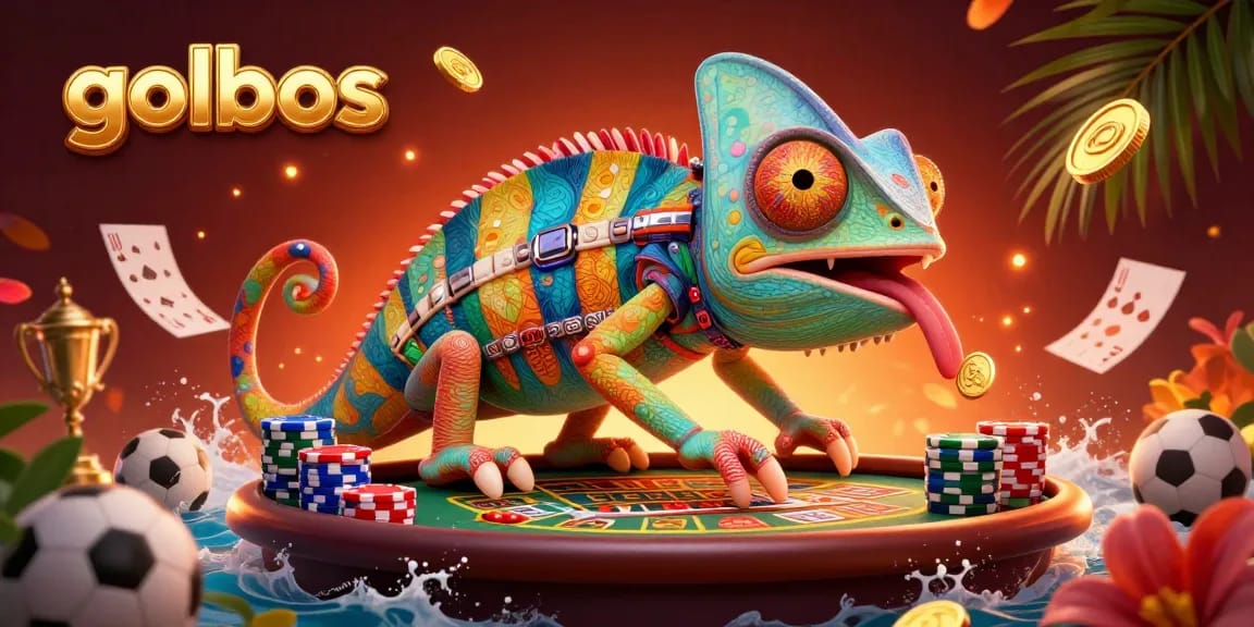 Engage with golbos sports betting dynamics featuring a vibrant chameleon owner and betting elements.