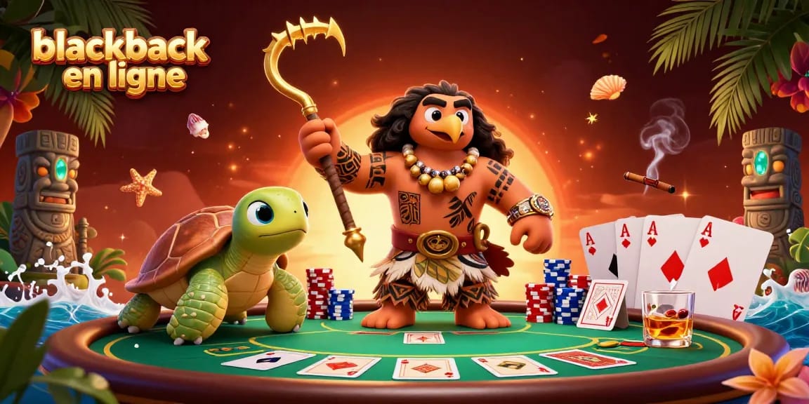 Gagnez au blackjack en ligne avec cette illustration dynamique d'une partie de poker.