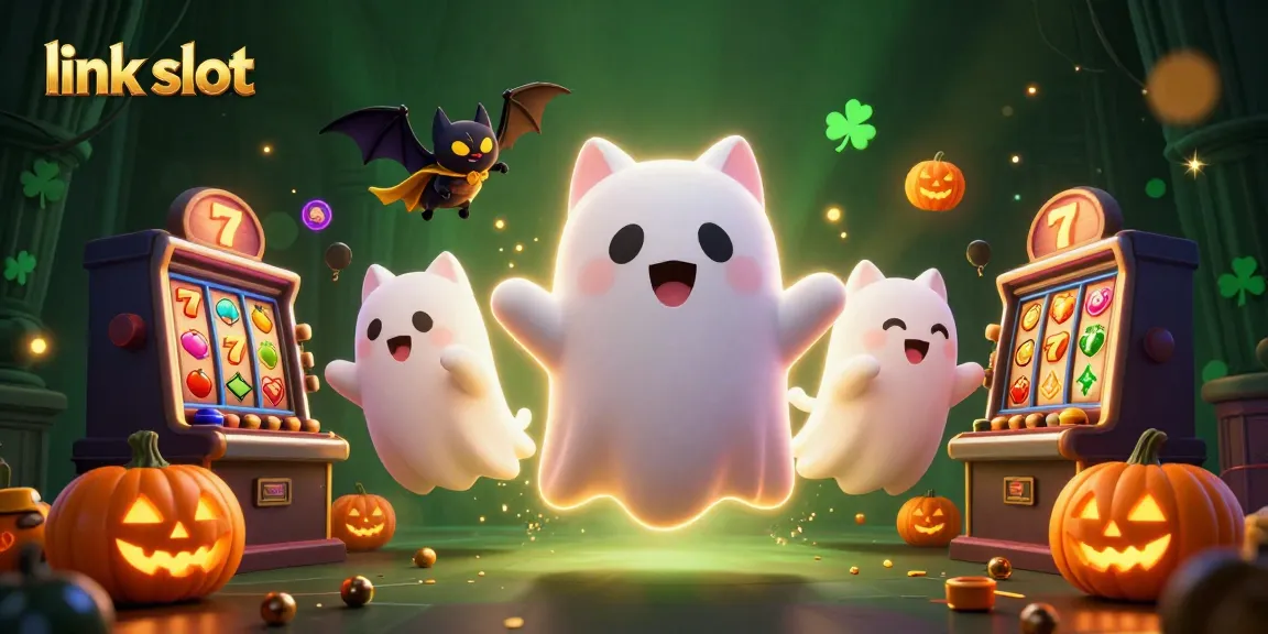 Permainan slot dengan elemen menarik, termasuk kucing hantu dan monster, saat pemain mengejar link slot.