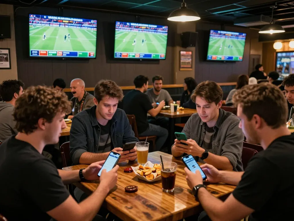 Cakhia users engaged in sports betting, excitedly placing bets while watching live games.