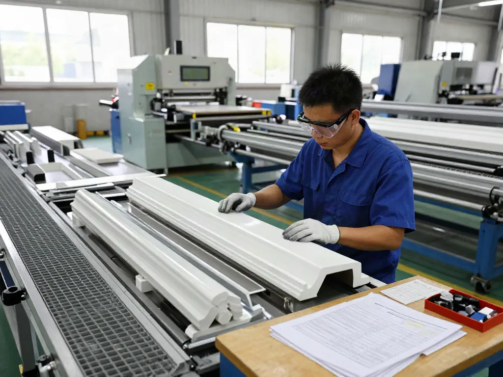 GRP Manufacturer inspecting products in a professional manufacturing facility.