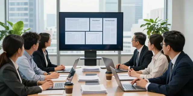 Team offering distressed business advisory solutions during a strategic meeting.