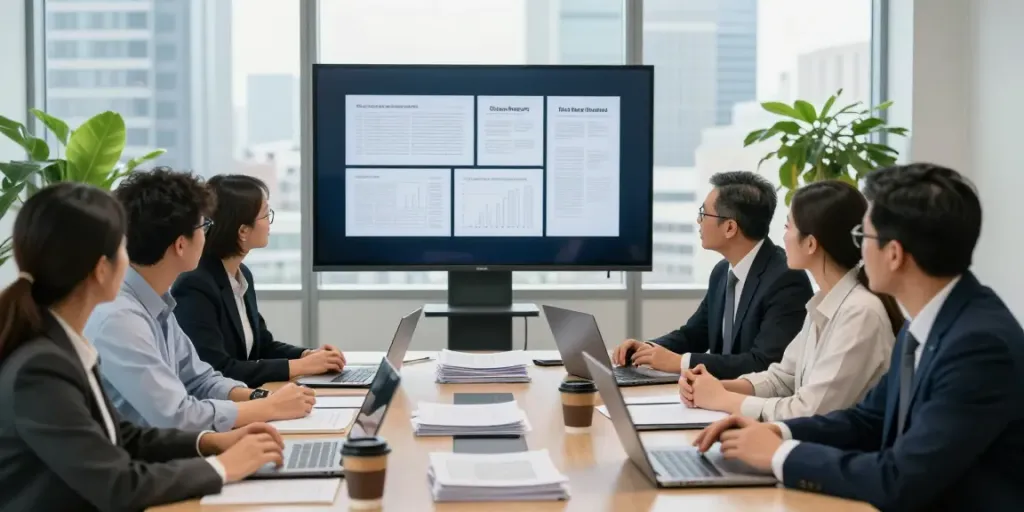 Team offering distressed business advisory solutions during a strategic meeting.