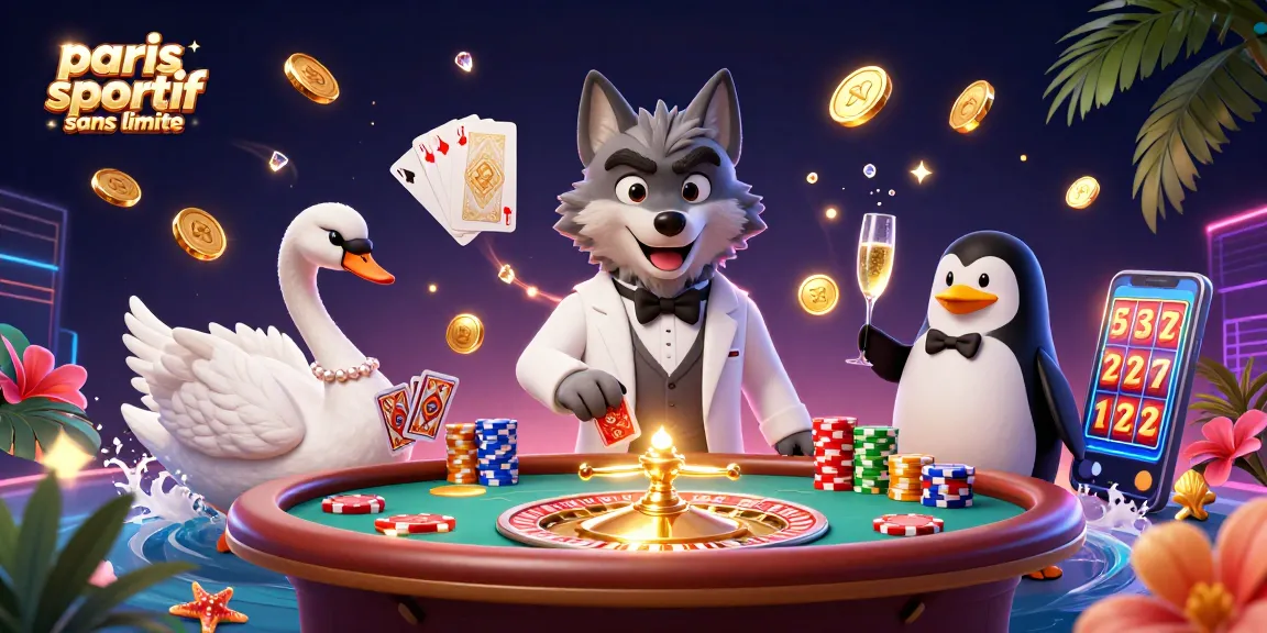 Gagnez sur paris sportif sans limite avec des mises élevées dans une scène de casino animée.