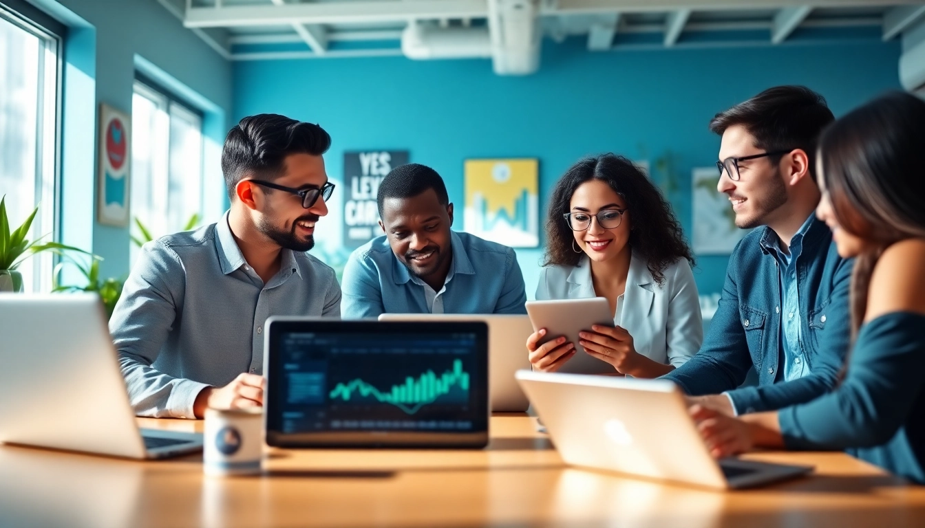 Optimieren Sie den digitalen Marketingansatz von https://alvionz.de/ mit einem engagierten Team in einem modernen Büro.