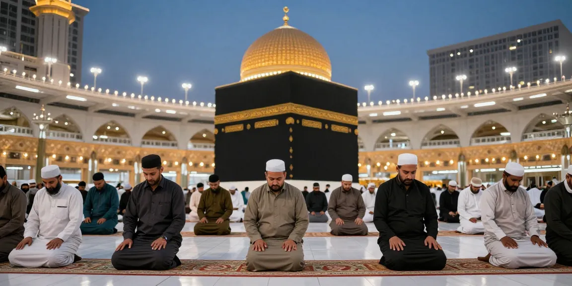 Witness the heartfelt umroh Itikaf experience in Makkah, where pilgrims immerse themselves in spirituality, under the iconic mosque's stunning dome, reflecting the harmony of community and faith.