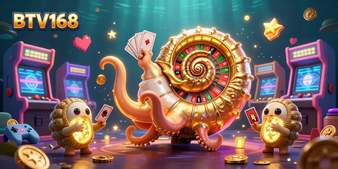 Engage with BTV168's thrilling gambling scene featuring vibrant 3D characters and immersive game elements.
