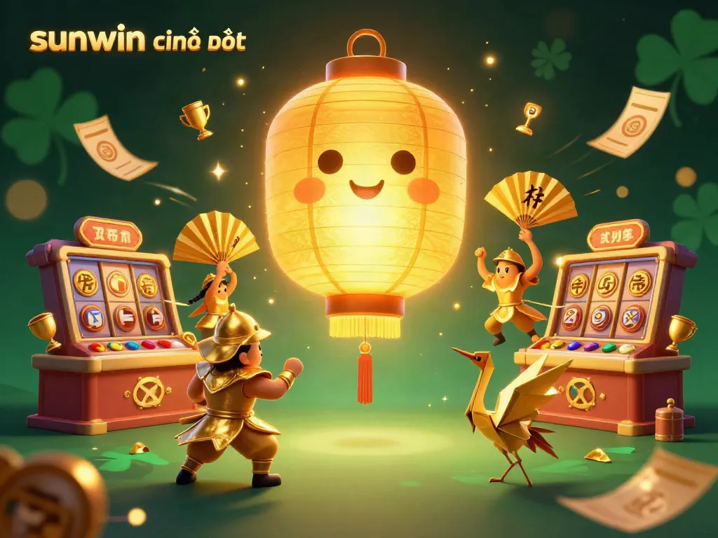 Experience the thrill of gaming with sunwin chính thức in a lively casino scene filled with vibrant characters and action.