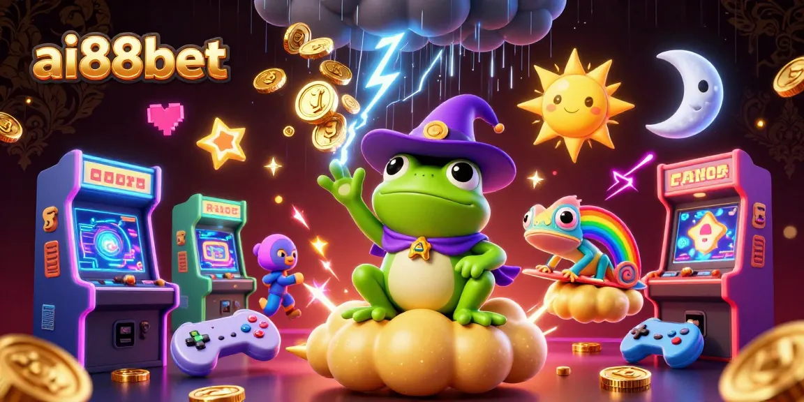 Experience the excitement at ai88bet with a storm of golden coins in a vibrant 3D casino scene.