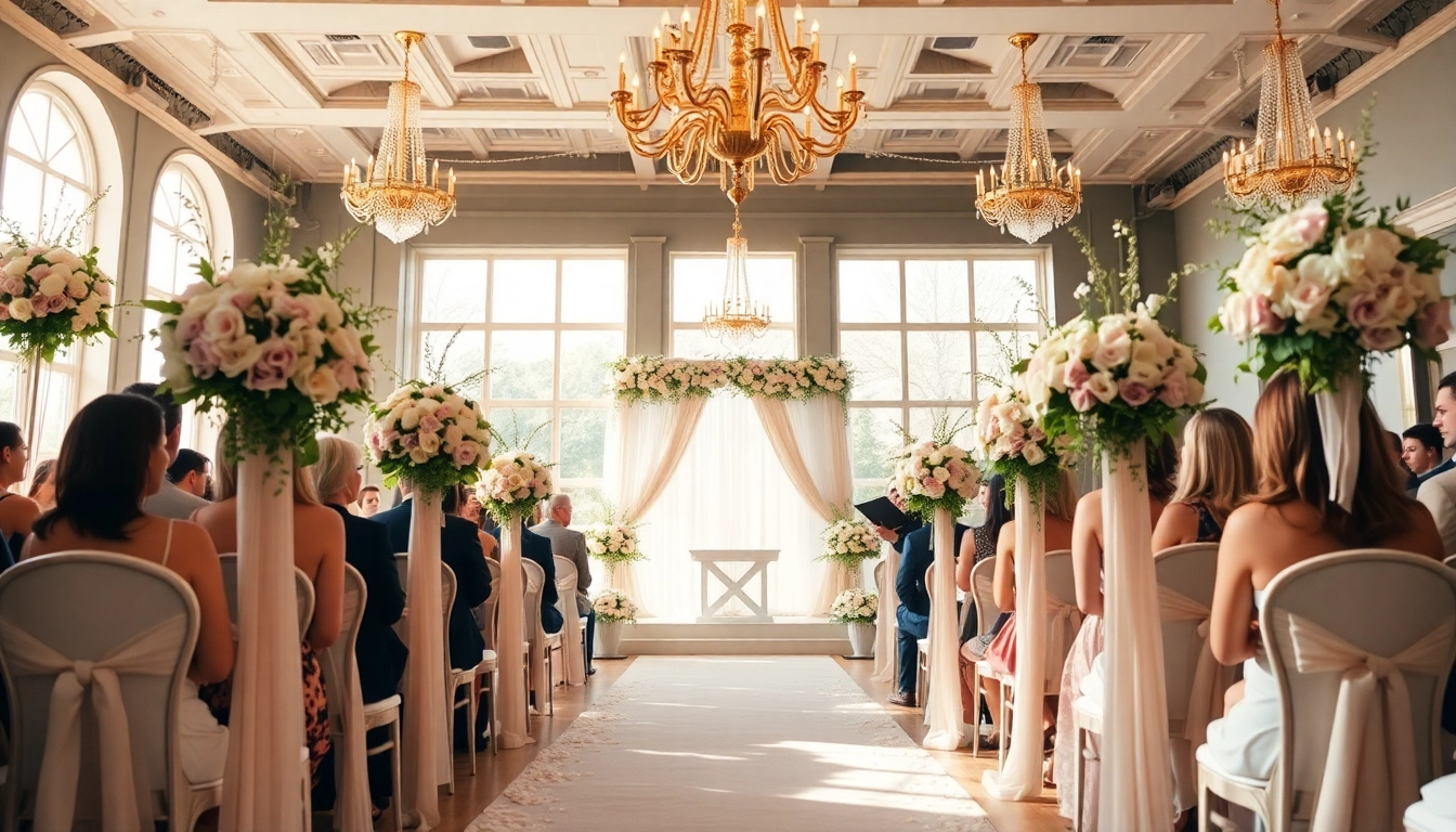 Experience elegance at the Best Wedding Venue Jacksonville featuring a romantic indoor ceremony setup.