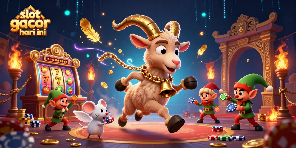 Slot gacor hari ini: Gambar ilustrasi kasino mengagumkan dengan karakter kucing dan chip yang mencuri.