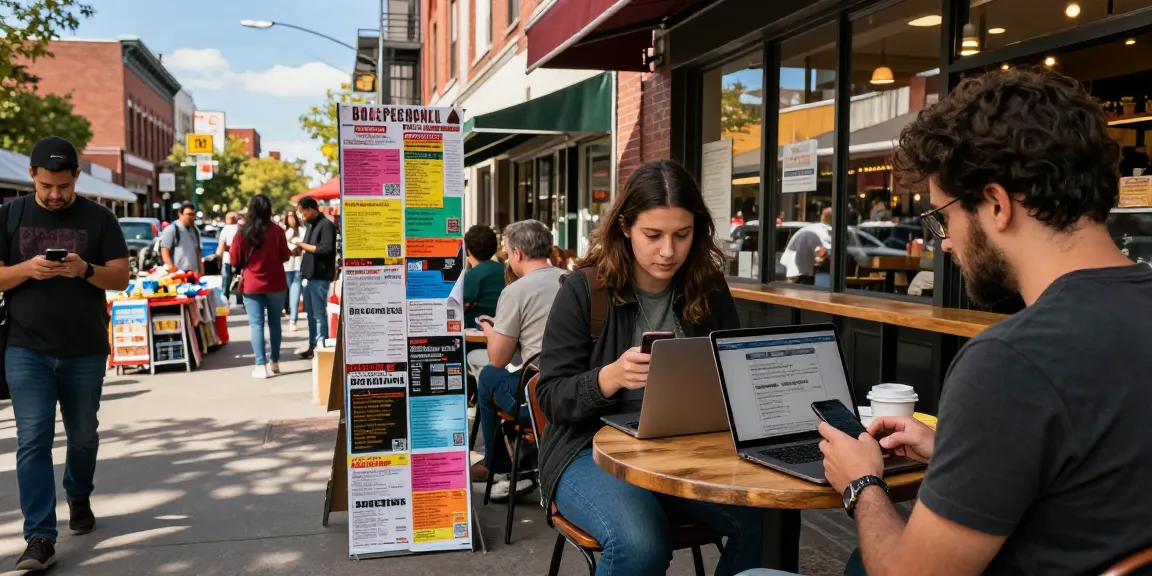 Community members using BedPersonal for local classifieds in vibrant city