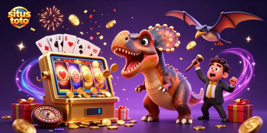 Menangkan jackpot situs toto dengan kepala pachycephalosaurus dan mesin slot emas