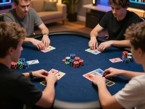 Players strategically betting in an engaging online poker game at webnk88, showcasing intense moments.