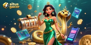 Experience situs slot gacor with an energetic 3D illustration showcasing vibrant characters and dynamic gaming elements.