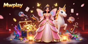 Join the excitement with Mwplay’s dynamic online casino features in a vibrant 3D illustration.