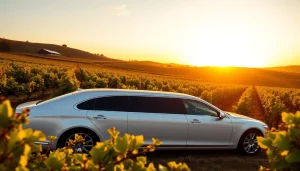 Experience a luxurious wine tour limo service amidst stunning vineyards.