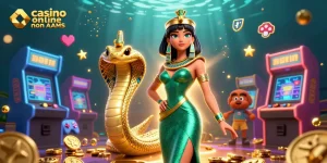 Interagisci con l'azione dei casinò online non AAMS con design di personaggi 3D vibranti e elementi di gioco.