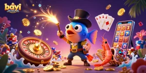 Bayi toto togel pusat bandar togel online showcases a vibrant 3D scene with golden coins cascading among lively characters, enhancing your gaming experience.