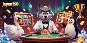 Engage in thrilling gameplay at japan168 with 3D characters in a lively casino atmosphere.