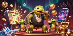 Experience thrilling kèo nhà cái action with cartoon characters in a vibrant casino scene.