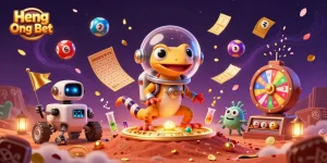 Experience exciting gameplay with Heng Ong Bet at a Martian casino filled with vibrant lottery elements.