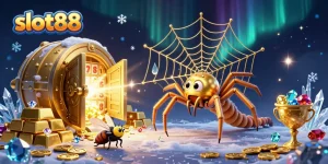Spin to win with slot88 in a vibrant, gold-rich casino scene showcasing thrilling elements.