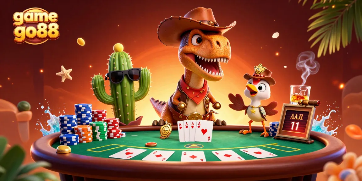 Engage in thrilling poker adventures with game go88, featuring three dynamic characters in an exciting casino scene.