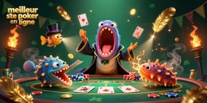 Jouer au meilleur site de poker en ligne avec un poisson-lanterne et une anguille magicien.