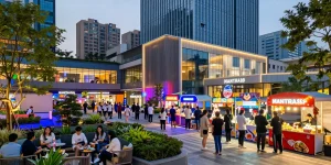 Experience the excitement at MANTRA88, a modern entertainment hub bustling with activity and vibrant atmosphere.