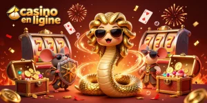 Profitez de l'animation dynamique des jackpots dans le casino en ligne avec Medusa et ses pièces d'or.