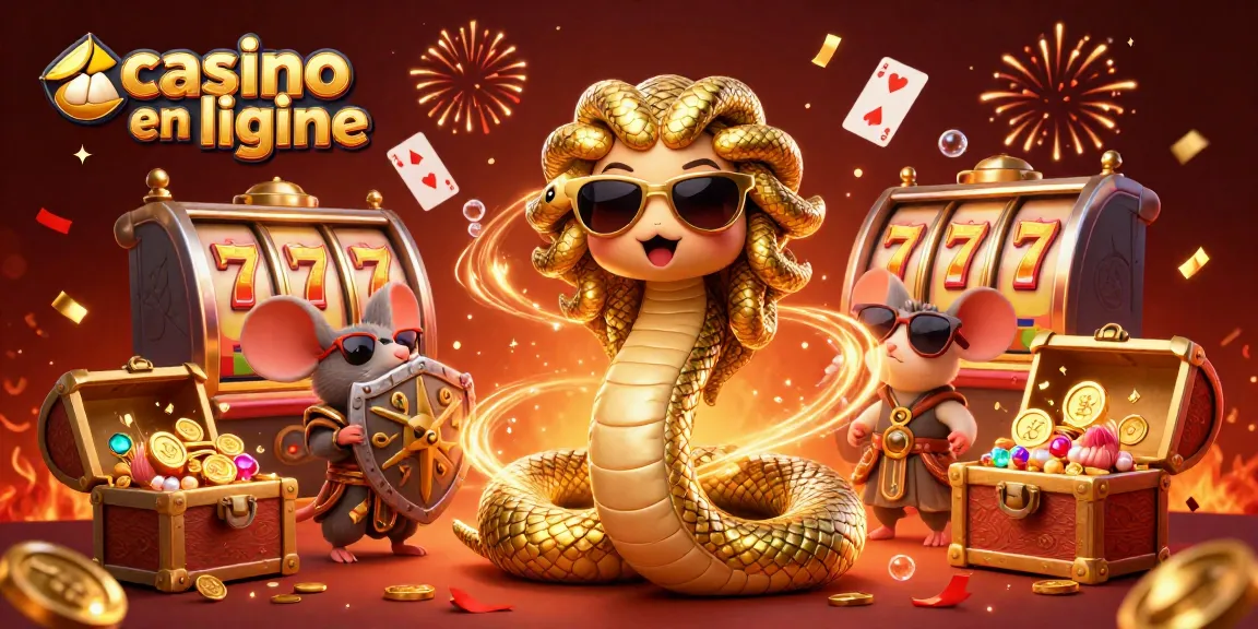 Profitez de l'animation dynamique des jackpots dans le casino en ligne avec Medusa et ses pièces d'or.