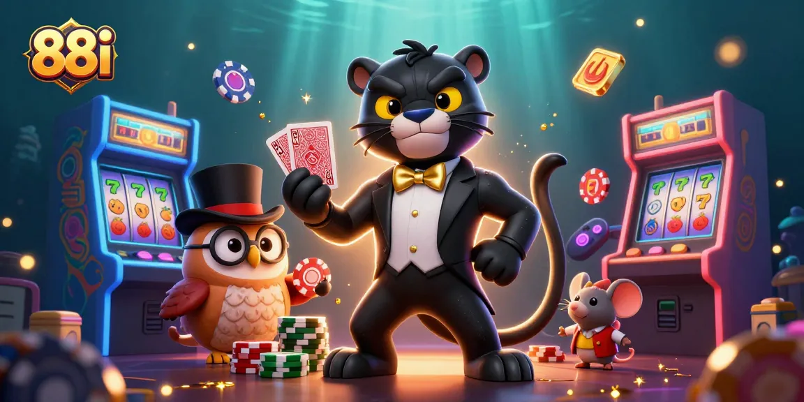 Experience thrilling gameplay with 88i in an exciting casino atmosphere featuring elegant characters.