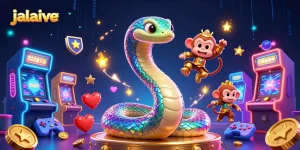 Enjoy thrilling gameplay with jalalive as a playful monkey king swings from a vibrant rainbow serpent.