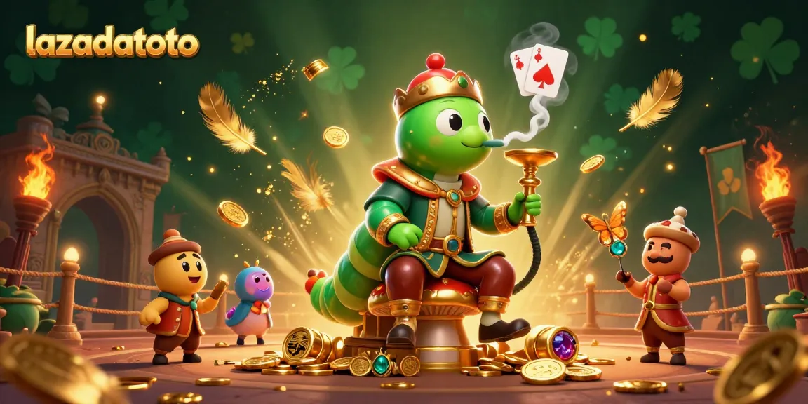 Experience winning action at lazadatoto with a vibrant, dynamic gambling-themed illustration.